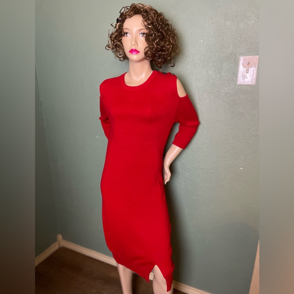 #0092 Loyuash red dress 
Stylwe Sweater knit dress 
Size medium
